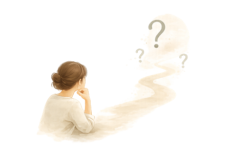 Nachdenkliche Person auf der Suche nach Antworten auf Fragen zur Psychotherapie